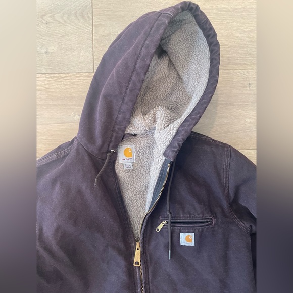Carhartt women’s Sherpa lined washed duck jacket - size small (4-6) - Picture 2 of 12